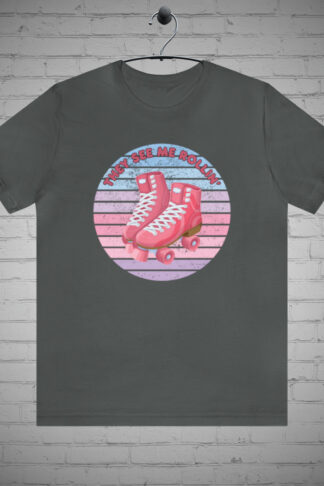 Roller skating t-shirt, Roller derby tee, Roller skater apparel, Skate park fashion, Urban apparel, Roller disco tee, Retro skating shirt