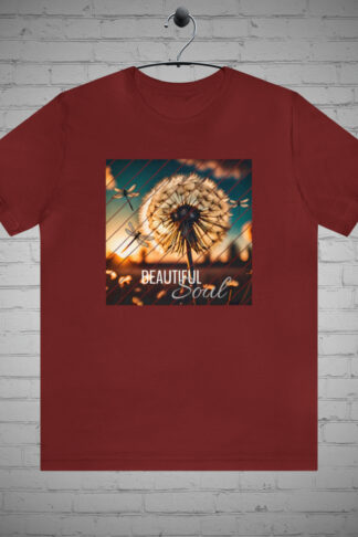Beautiful Soul Dragonfly Dandelion t-shirt, Nature tee, Botanical Insect Shirt, Garden shirt, Floral Graphic Tee, Dragonfly Lover Gift