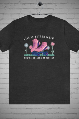 Roller skating t-shirt, Roller derby tee, Roller skater apparel, Skate park fashion, Urban apparel, Roller disco tee, Retro skating shirt