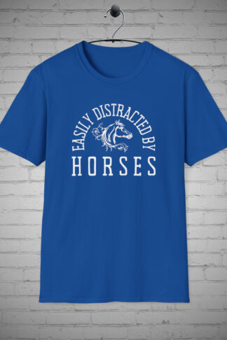 Easily Distracted by Horses tshirt, Horse shirts, Horse Apparel, Horse Gifts, Equestrian shirt, Horse Lover,  Horseback Riding Shirt, Boho