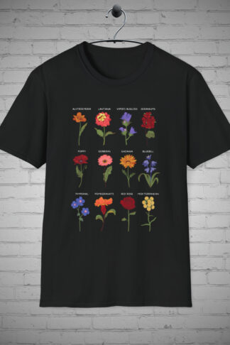 Wildflower t-shirts, Flower tshirts, Garden tshirts, Wildflower Shirts, Nature tshirts, Floral tshirt designs, Boho tshirts, Flower Lover