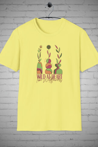 Wild at Heart Like a Wildflower t-shirts, Flower tshirts, Garden tshirts, Nature tshirts, Floral tshirt designs, Boho tshirts, Flower Lover