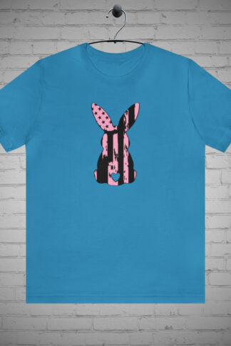 Easter bunny t-shirt, Cute American Flag Bunny tee, Bunny-themed t-shirt apparel, Easter gift idea, Bunny lover shirt, Funny bunny t-shirt.