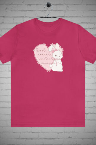 Sweet Easter Bunny tshirt, Easter Coquette tee, Rabbit lovers shirt, Spring Easter bunny fashion, Easter Day apparel, Easter Day Gift