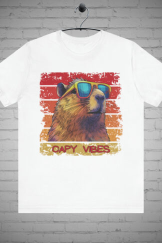 Capy Vibes t-shirt, Capybara T-shirt, Capybara Lover Tee, Vibes Shirt, Cozy Capybara Graphic Tee, Relaxed Animal Apparel