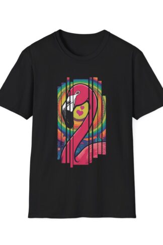 Vibrant  flamingo design t-shirt.Trendy t-shirt, Popular tee | Classic tees | Fun Gift | Retro tee