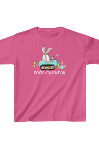 Easter Egg-cavator T-shirt, Egg Hunt Shirt, Construction Easter Apparel, Excavator Graphic Tee, Kids Easter Gift