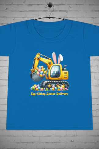 Kids Easter T-shirt, Egg-cavator Tee, Egg Hunt Shirt, Construction Truck Apparel, Excavator Graphic Tee, Truck Lovers Gift