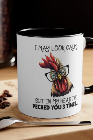 Chicken Lover Coffee Mug, Funny Gift, Sarcastic Humor, Novelty Gift, Farmers Pecked you Unique Mug, Humorous Gift for Bird Lovers