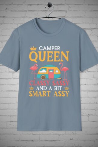 Camper Queen t-shirt, Camping apparel, Outdoor adventure tee, Campfire fashion, Camping queen tee, RV shirt, Nature lover Camping Gift