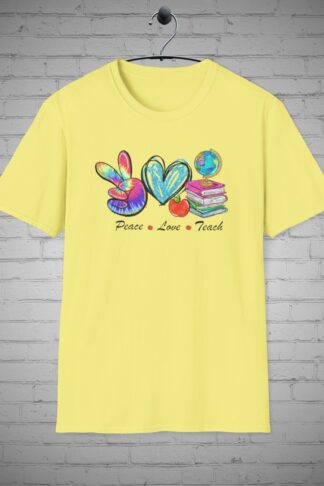 Peace Love Teach T-shirt, Teacher Appreciation Gift, Educators Tee, Teaching Shirt