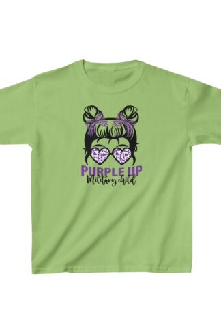 Military Kids t-shirt, Purple Up for Army Kids, Unisex Kids Tees Sz 4-20