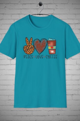 Peace Love Coffee T-shirt, Caffeine Java lover tee, Coffee lovers Gift, Espresso Shirt