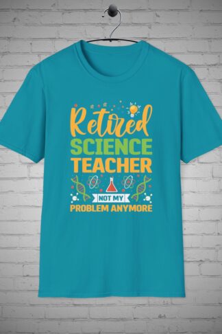 Retired Science Teacher t-shirt, Educator Teacher appreciation gift, School retiree apparel, Teaching Educator retirement celebration shirt
