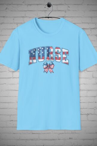 Nurse t-shirt, July 4th Shirt, Independence Dy RN tee, Nurse Gift, Memorial Nurse tee, Labor Day tee, Red White and Blue RN Nurse tee