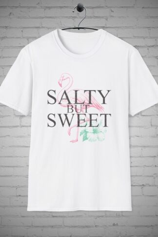 Flamingo t-shirt, Salty and Sweet Tee, Pink bird tee, Tropical fashion, Summer apparel, Bird-themed shirt, Flamingo Lovers Gift