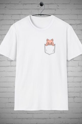 Pig in a Pocket tshirt, Piggy shirt, Piglet apparel, Pig design tops, Graphic tee for women, Animal Lover Shirt, Farm tshirt, Pig Lover Gift