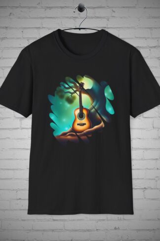 Guitar t-shirt, Music tee, Graphic Guitar tee, Retro tee, Music lover Gift, Musical instrument shirt, Musician clothing, Guitar player tee