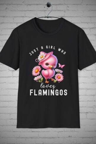 Just a Girl who Loves Flamingos t-shirt, Flamingo Shirt, Flamingo Lover Gift, Bird shirt, Tropical tee, Summer tee