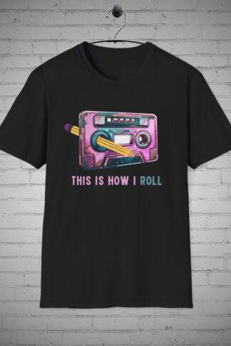 Vintage Tape T-Shirt, Retro Cassette Tee, Old School Tape Shirt, This is How I Roll Tape Tee, Music Lover Gift, Retro Tech tee, 80s tee