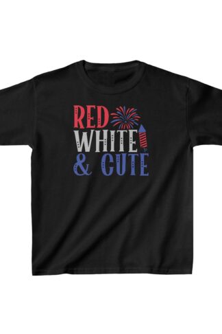 July 4th Kids T-Shirt, Independence Day Children's Tee, Patriotic Youth tee, Red White and Cute Kids Tee, Fireworks Kids Tee, Size 4T - 20