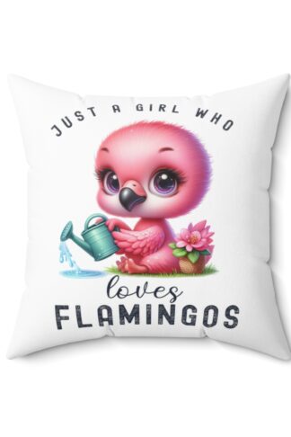 Just a Girl Who Loves Flamingos Pillow, Flamingo Couch Pillow, Flamingo lovers Gift