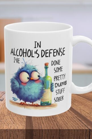 Funny Bird Coffee Mug, Hilarious Bird Cup, Whimsical Bird Design, Sarcastic Bird Mug, Bird Lover's Gift, Comical Coffee Tea Cup