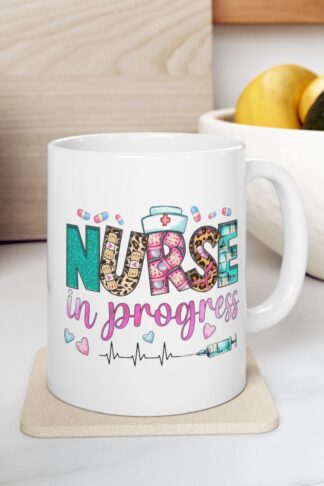 Nurse in Progress Coffee Mug, Nurse Tea Cup, Personalized RN Nurse Mug, Nurse Mug, Mother's Day Gift, New Grad Nurse Gift