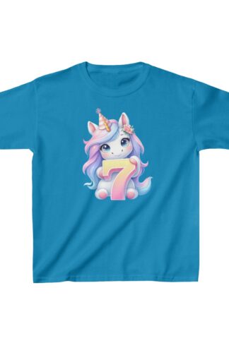 Unicorn 7th Birthday T-Shirt, Seventh Birthday Unicorn Shirt, Unicorn Birthday Tee for 7th BDay, Unicorn Tee, Seventh Birthday Day Gift