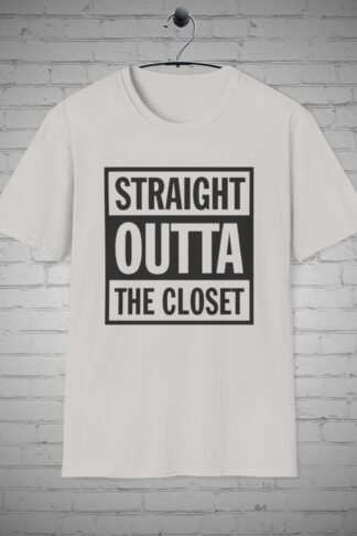 Pride T-Shirt, LGBTQ Pride Tee, Straight Outta the Closet Pride Shirt, Love is Love Graphic Tee, Equality shirt, Pride Month Tee, LGBTQ Gift