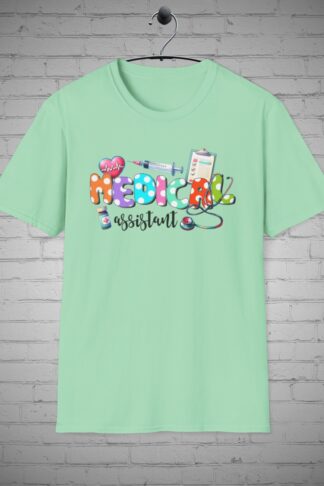 Medical assistant t-shirt, MA Scrub top, Healthcare worker tee, Patient care provider shirt, Medical Assistant Gift