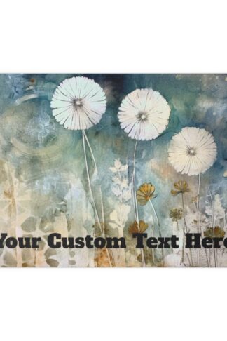 Personalized Beautiful Dandelion Glass Cutting Board