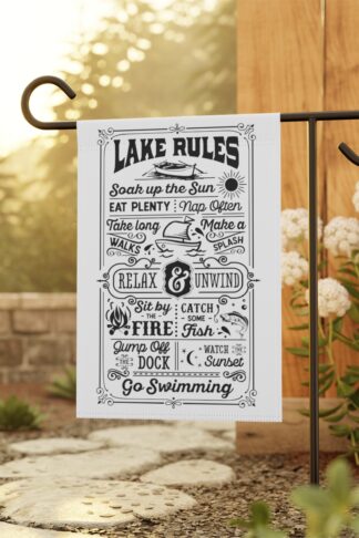 Lake Rules Garden & House Banner Flag