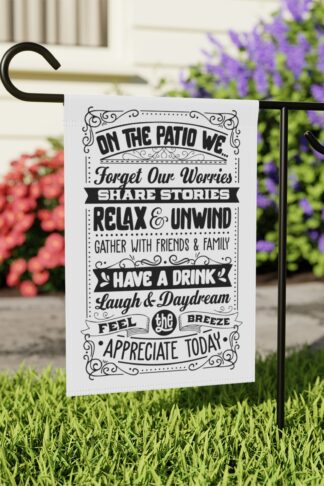 Patio Rules Garden & House Banner Flag