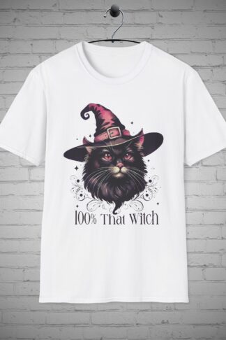 Halloween t-shirt, Bad Witch tee, 100% that Witch tee, Sarcastic Witch, Halloween Costume, Sexy Witch tee