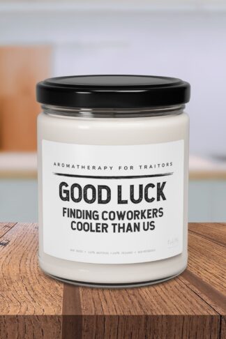 Good Luck - Coworker Going Away Gift, Moving Away Candle Gift, Colleague Going Away Present, Goodbye Gift for Coworker, Retirement Gift
