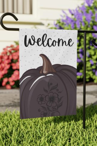 Garden Flag, Halloween Flag, Autumn Flag Decor, Spooky Decor, Fall Vibes Flag, Trick Treat Flag, Pumpkin Flag, Outdoor Fall Decor Gift