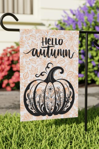 Fall Garden Flag, Halloween Flag, Autumn Flag Decor, Spooky Decor, Fall Vibes Flag, Trick Treat Flag, Pumpkin Flag, Outdoor Fall Decor Gift