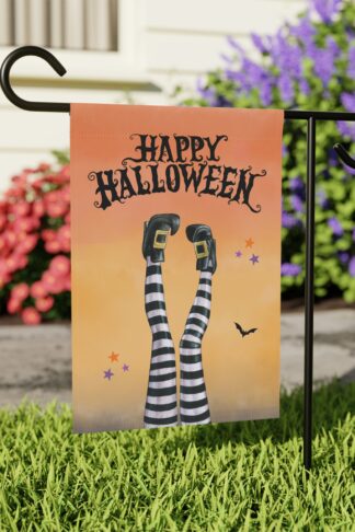 Garden Flag, Halloween Flag, Autumn Flag Decor, Spooky Decor, Fall Vibes Flag, Trick Treat Flag, Pumpkin Flag, Outdoor Fall Decor Gift