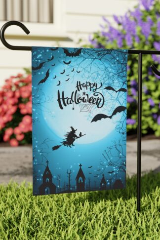 Fall Garden Flag, Halloween Flag, Autumn Flag Decor, Spooky Decor, Fall Vibes Flag, Trick Treat Flag, Pumpkin Flag, Outdoor Fall Decor Gift