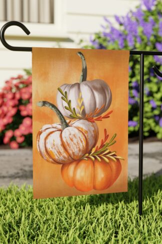 Fall Garden Flag, Halloween Flag, Autumn Flag Decor, Spooky Decor, Fall Vibes Flag, Trick Treat Flag, Pumpkin Flag, Outdoor Fall Decor Gift