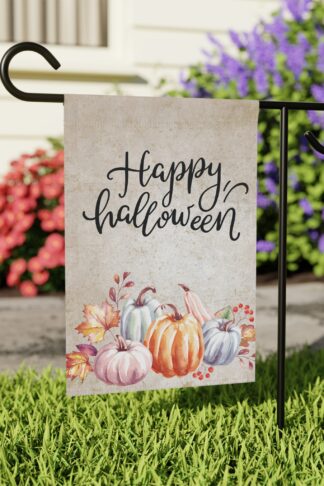 Fall Garden Flag, Halloween Flag, Autumn Flag Decor, Spooky Decor, Fall Vibes Flag, Trick Treat Flag, Pumpkin Flag, Outdoor Fall Decor Gift