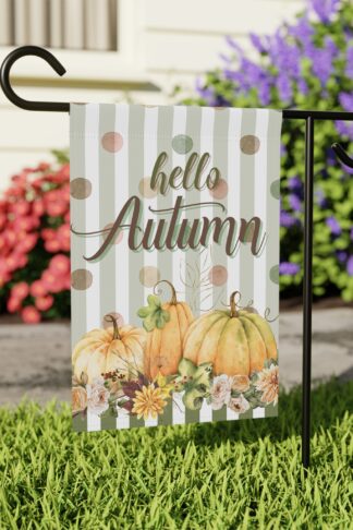 Fall Garden Flag, Halloween Flag, Autumn Flag Decor, Spooky Decor, Fall Vibes Flag, Trick Treat Flag, Pumpkin Flag, Outdoor Fall Decor Gift