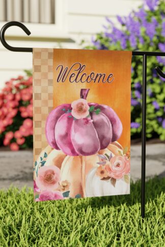 Fall Garden Flag, Halloween Flag, Autumn Flag Decor, Spooky Decor, Fall Vibes Flag, Trick Treat Flag, Pumpkin Flag, Outdoor Fall Decor Gift