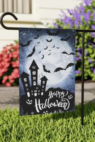 Garden Flag, Halloween Flag, Autumn Flag Decor, Spooky Decor, Fall Vibes Flag, Trick Treat Flag, Pumpkin Flag, Outdoor Fall Decor Gift