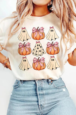 Halloween Pumpkin Bow T-shirt