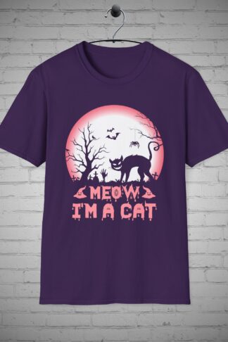 Halloween Costume Tshirt, Meow Im a Cat Tee, Cat Costume tee, Cat Lover Gift