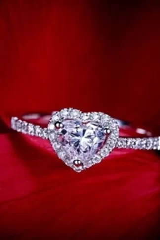 Hoyon 18K White Gold Plated 5A Zircon Stone Engagement Wedding Band Ring for Women Dropshipping