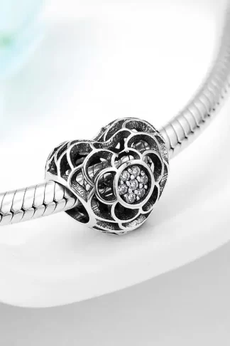 Real 925 Sterling Silver Hollow Tree of life Heart shape Bead Charms for Bracelet jewelry making Women jewelry Wholesale jewelry