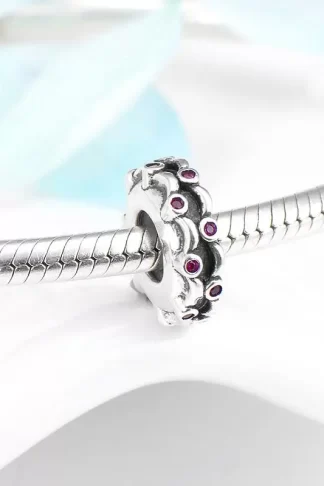 Real 925 Sterling Sliver Number 8 White Beads Clear CZ Stopper Spacer Beads Sharms for Bracelet Woman jewelry making Wholesale